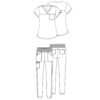 female outfit WW657 WW011 - Anta Uniforms