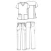 female outfit WWE770AB WW235AB - Anta Uniforms
